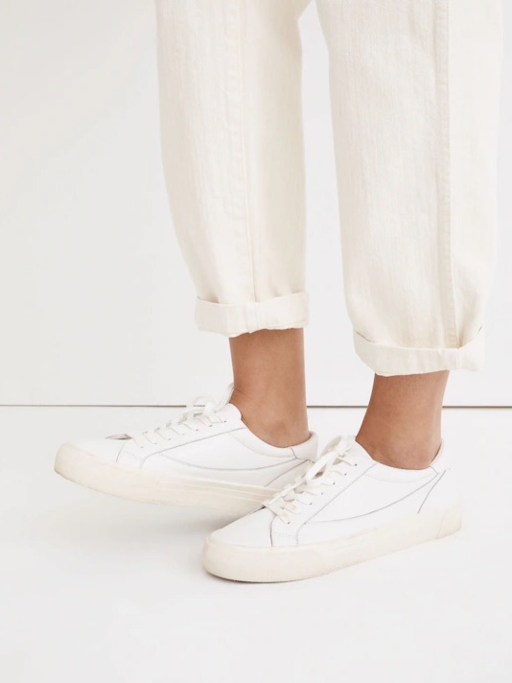Madewell Sidewalk Sneakers in Marlow White